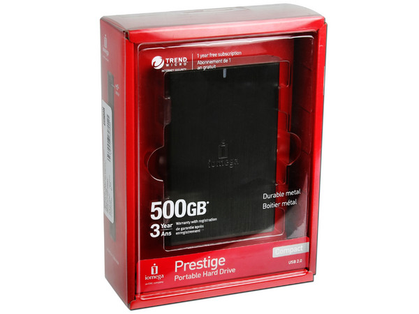 Disco Duro Portable Iomega Prestige de 500 GB,  USB 2.0