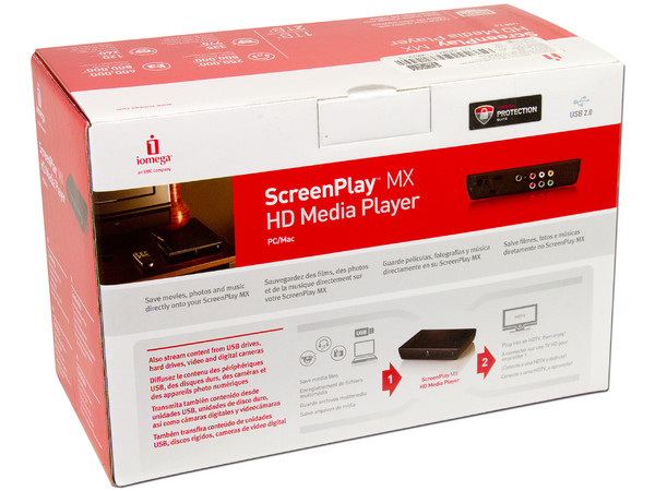 Disco Duro Externo Multimedia HD Iomega ScreenPlay MX  de 1TB con HDMI, USB 2.0 y control remoto.
