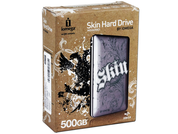 Disco Duro Portable Iomega Knock Out Skin de 500GB, USB 2.0. Color Plateado