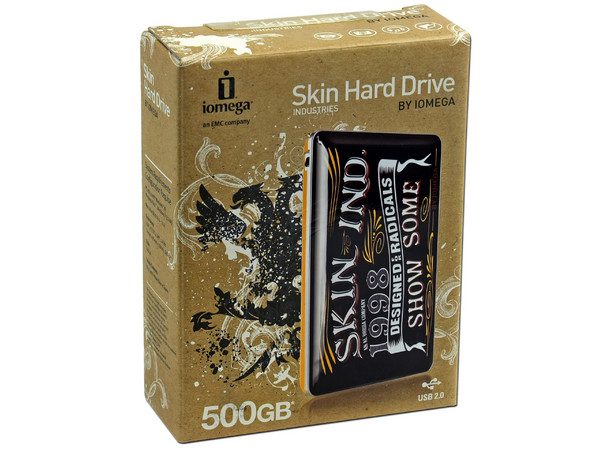 Disco Duro Portable Iomega Radical Skin de 500GB, USB 2.0. Color Negro