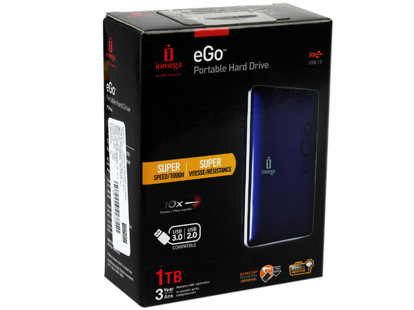 Disco Duro Portable Iomega eGo de 1 TB, USB 3.0