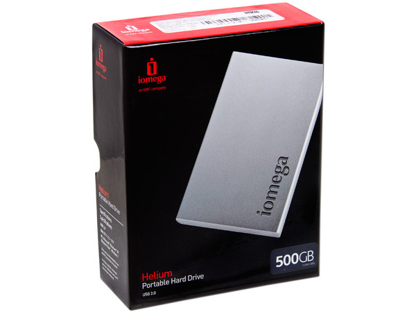 Disco Duro Portátil Iomega Helium II de 500 GB, USB 2.0. Color Plateado 