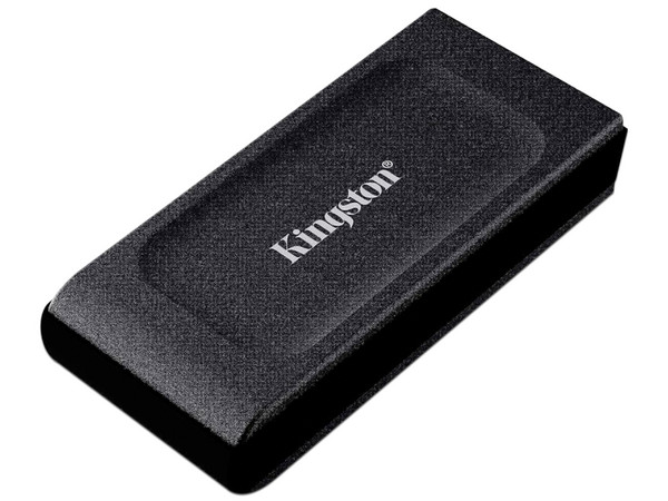Unidad de Estado Sólido Portátil Kingston XS1000 de 1TB, Velocidad de Lectura de 1050 MB/s, Velocidad de Escritura de 1000 MB/s, USB 3.2. Color Negro. (Caja abierta) (Caja abierta)