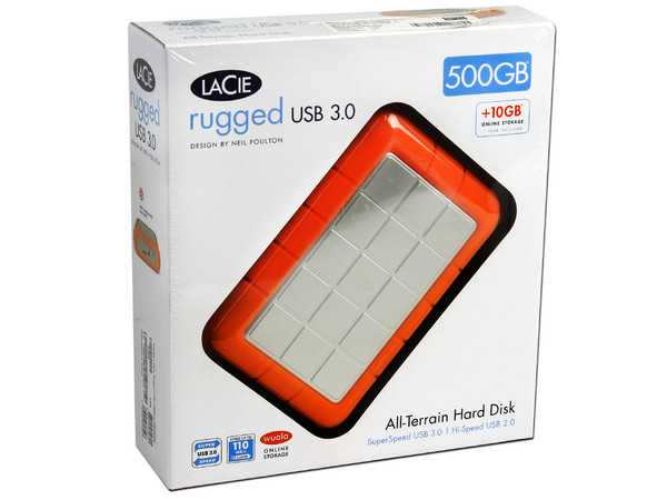 Disco Duro Portable LaCie Rugged de 500GB, USB 3.0