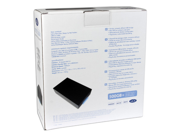 Disco Duro Externo LaCie Diseñado por Neil Poulton de 500GB, USB 2.0