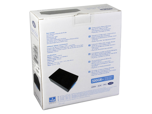 Disco Duro Externo LaCie de 1TB, USB 2.0