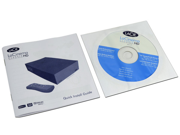 Disco Duro Externo Multimedia LaCie LaCinema Classic HD de 1 TB con HDMI, USB 2.0 y control remoto.
