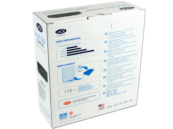 Disco Duro Externo LaCie Quadra de 1TB, eSATA, FireWire 400/800 y USB 2.0
