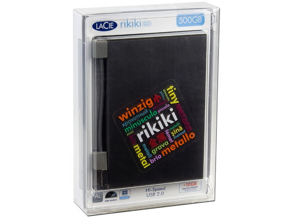 Disco Duro Portátil LaCie rikiki de 500 GB, USB 2.0. Color Plata 