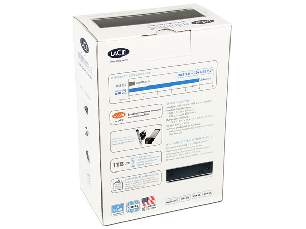 Disco Duro Externo LaCie minimus de 2TB, USB 3.0