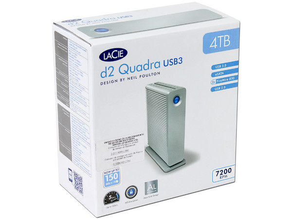 Disco Duro Externo LaCie d2 Quadra de 4 TB, eSATA, FireWire 800 y USB 3.0.