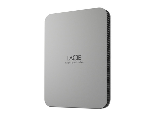 Disco Duro Portátil LaCie de 5TB, USB-C 3.2, Color Plateado.