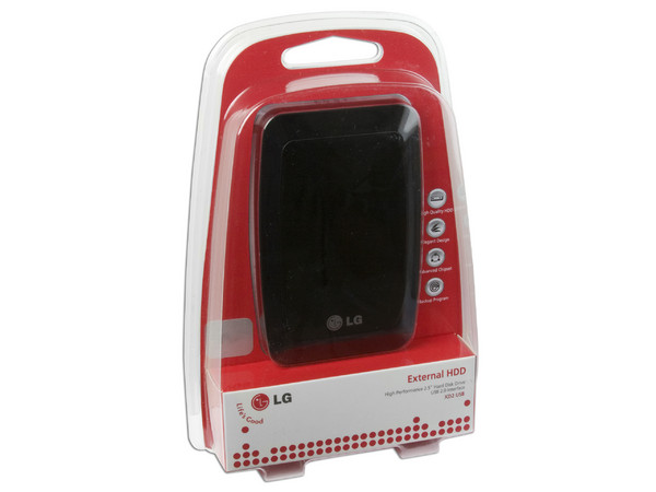 Disco Duro Portable LG XD2 de 320GB, USB 2.0. Color Negro