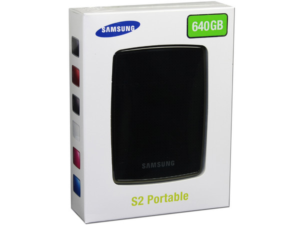 Disco Duro S2 Portable Samsung de 640GB, USB 2.0. Color Negro
