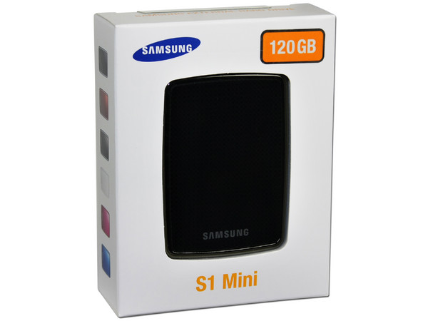 Mini Disco Duro S1 Portable Samsung de 120GB, USB 2.0. Color Negro