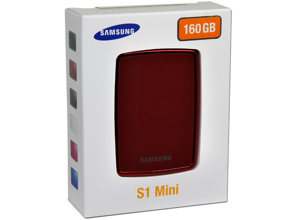 Mini Disco Duro S1 Portable Samsung de 160GB, USB 2.0. Color Rojo