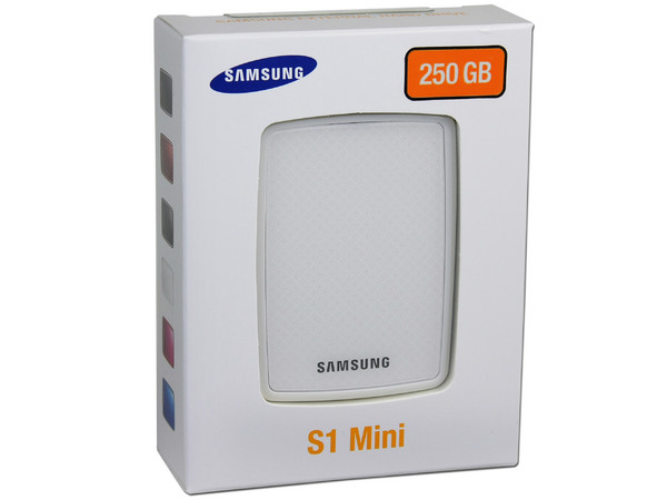 Mini Disco Duro S1 Portable Samsung de 250GB, USB 2.0. Color Blanco