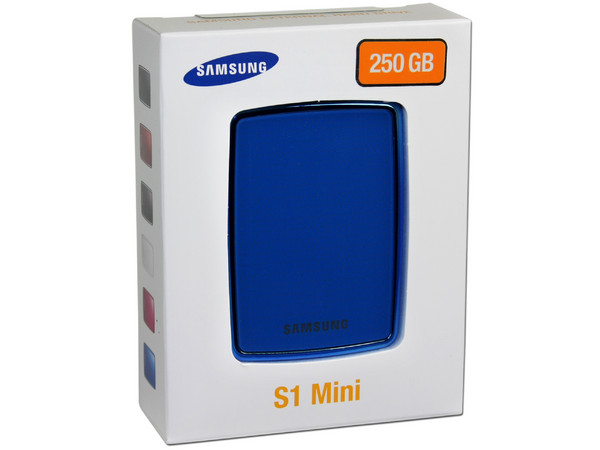 Mini Disco Duro S1 Portable Samsung de 250GB, USB 2.0. Color Azul