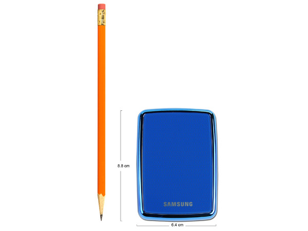 Mini Disco Duro S1 Portable Samsung de 250GB, USB 2.0. Color Azul