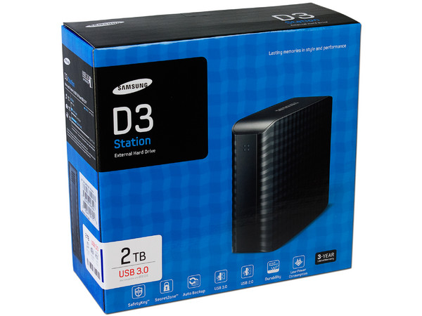 Disco Duro Externo Samsung D3 Station de 2 TB, USB 3.0.