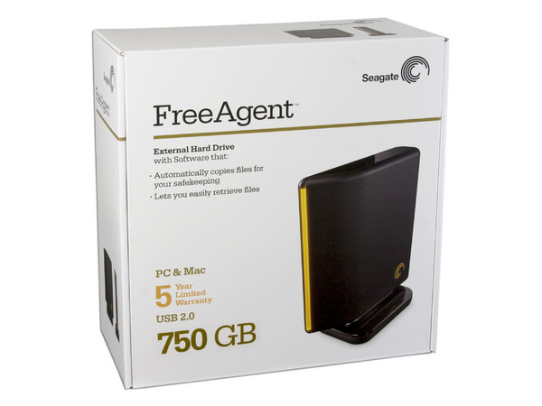Disco Duro Externo Seagate FreeAgent de 750GB, USB 2.0. Color Negro