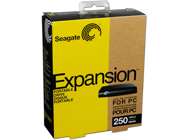 Disco Duro Portable Seagate de 250GB, USB 2.0. Color Negro