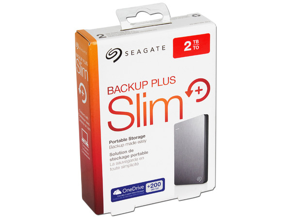Disco Duro Portátil Seagate Backup Plus Slim de 2 TB, USB 3.0. Color Plata