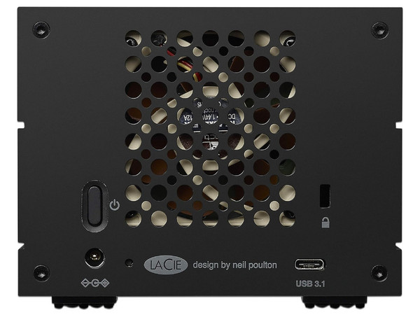 Disco duro externo Seagate LaCie RAID de capacidad de hasta 48TB (Incluye 2 HDD de 14TB), USB 3.1 Tipo C. Color Negro.