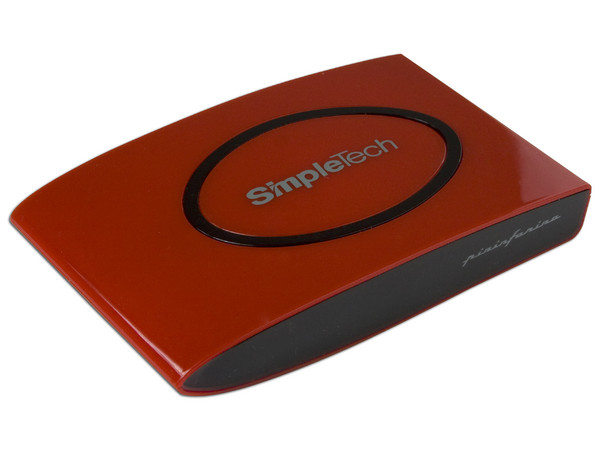 Disco Duro Externo SimpleTech de 160GB, USB 2.0. Color Rojo