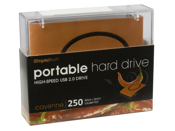 Disco Duro Portable SimpleTech Cayenne de 250GB, USB 2.0
