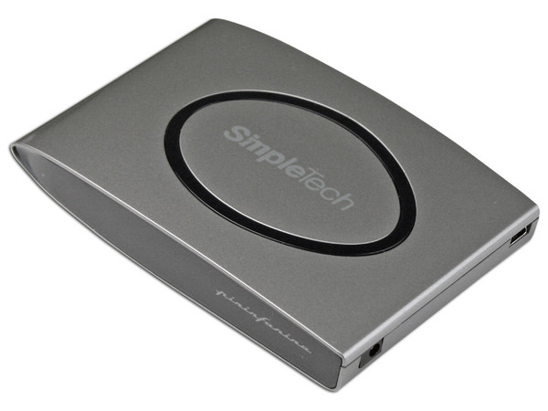 Disco Duro Externo SimpleTech de 250GB, USB 2.0. Color Gris