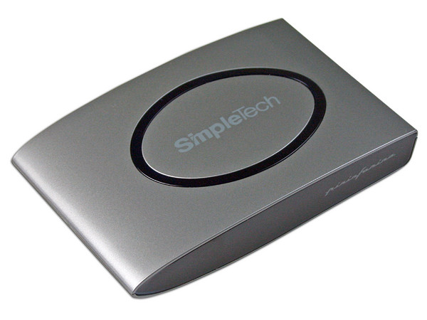 Disco Duro Externo SimpleTech de 250GB, USB 2.0. Color Gris