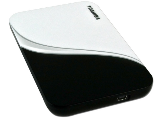 Disco Duro Portable Toshiba de 320GB, USB 2.0. Color Negro/Blanco