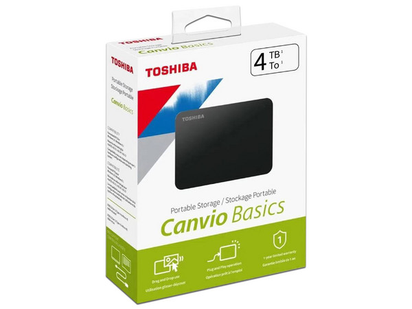 Disco Duro Portátil Toshiba Canvio Basics de 4TB, 2.5