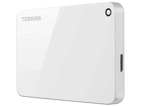 Disco Duro Portátil Toshiba Canvio Advance de 2 TB, USB 3.0, Color Blanco.
