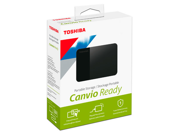 Disco Duro Portátil Toshiba Canvio Ready de 1 TB, USB 3.0, 2.5