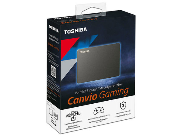 Disco Duro Portátil Toshiba Canvio Gaming de 1TB, USB 3.0, Color Negro.