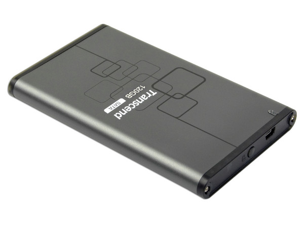 Disco Duro Externo Transcend StoreJet 2.5 de 120 GB, SATA. Color Plateado