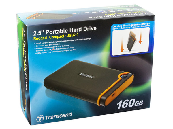 Disco Duro Externo Transcend StoreJet 2.5 Mobile de 160GB, USB 2.0
