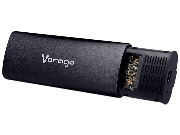 Gabinete Vorago Enclosure SDD-400 para M.2 SATA NVME Tipo C, Color Gris.