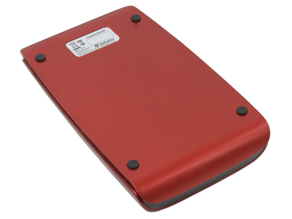 Disco Duro Portable Verbatim de 320GB, USB 2.0. Color Rojo