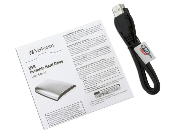 Disco Duro Portable Verbatim de 320GB, USB 2.0. Color Plateado