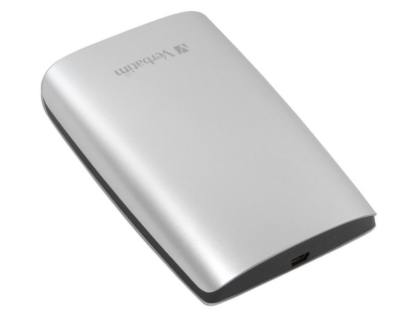 Disco Duro Portable Verbatim de 320GB, USB 2.0. Color Plateado
