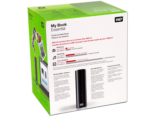 Disco Duro Externo Western Digital My Book Essential de 2 TB, USB 3.0.