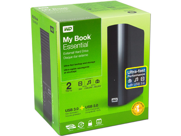 Disco Duro Externo Western Digital My Book Essential de 2 TB, USB 3.0.