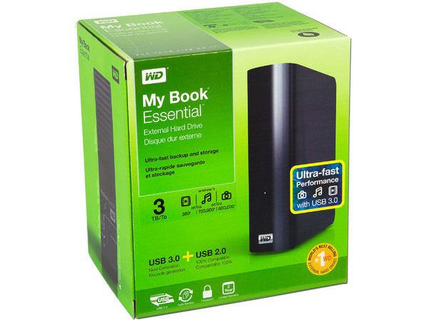 Disco Duro Externo Western Digital My Book Essential de 3 TB, USB 3.0.