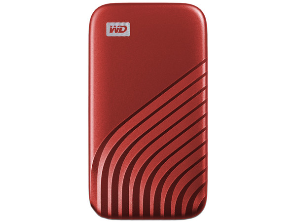 Unidad de Estado Sólido Externa Western Digital My Passport de 1TB, USB 3.2, USB-C. Color Rojo.