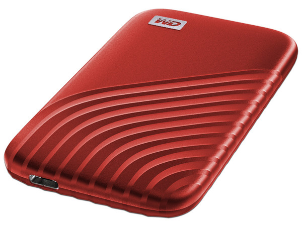 Unidad de Estado Sólido Externa Western Digital My Passport de 1TB, USB 3.2, USB-C. Color Rojo.