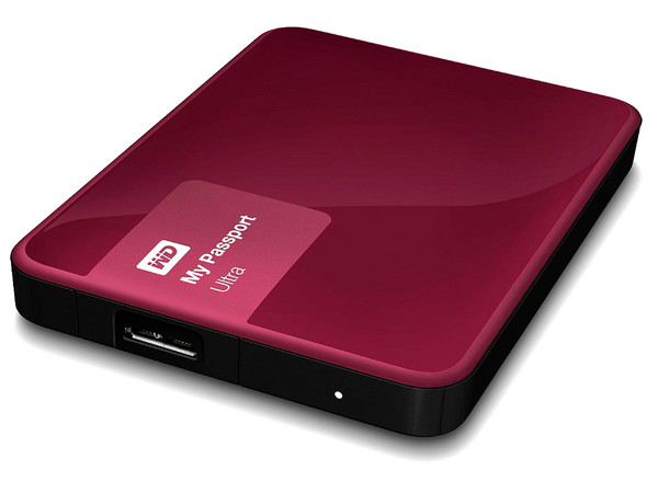   Disco Duro Portátil Western Digital My Passport Ultra de 1 TB, Frambuesa, USB 3.0