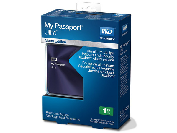 Disco Duro Portátil Western Digital My Passport Ultra de 1 TB, USB 3.0.